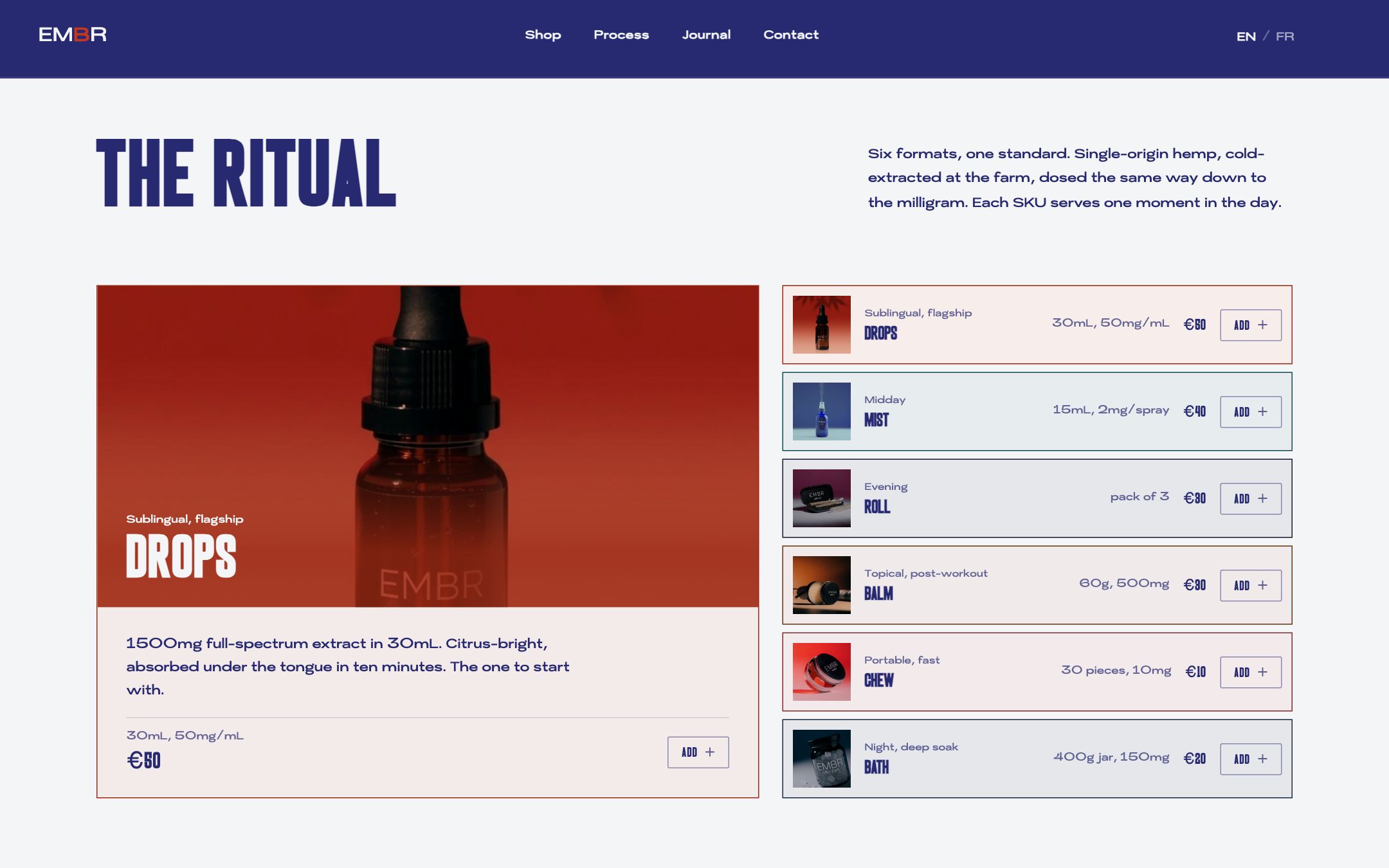 EMBR: A list you can shop from