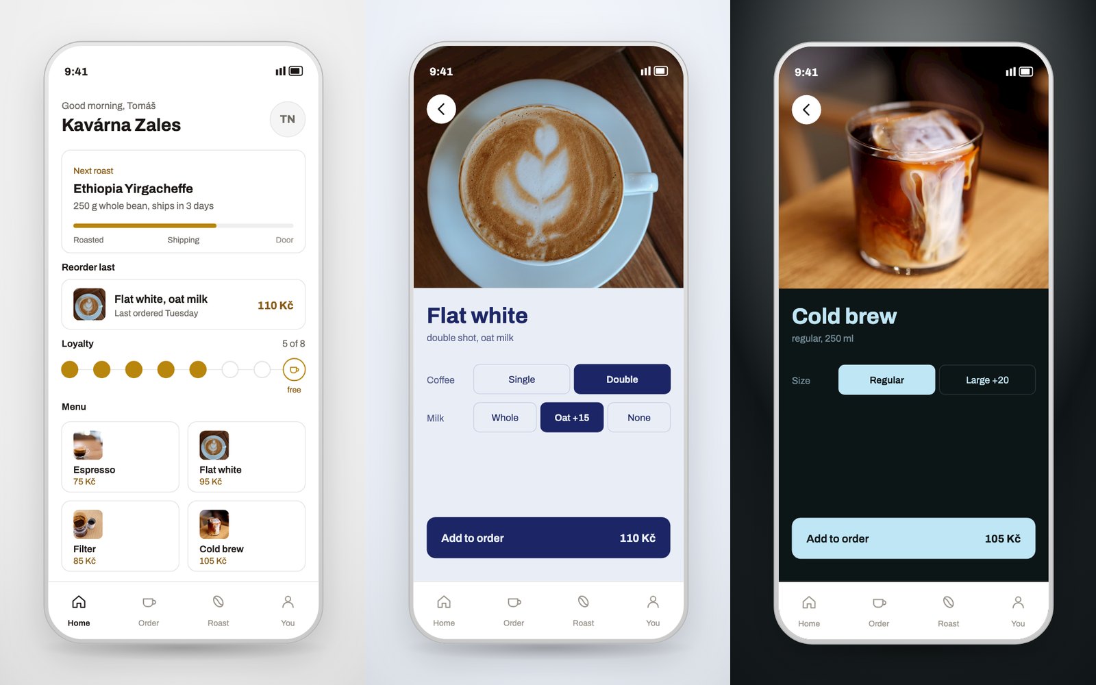 Kavárna Zales: order-ahead app for a coffee shop
